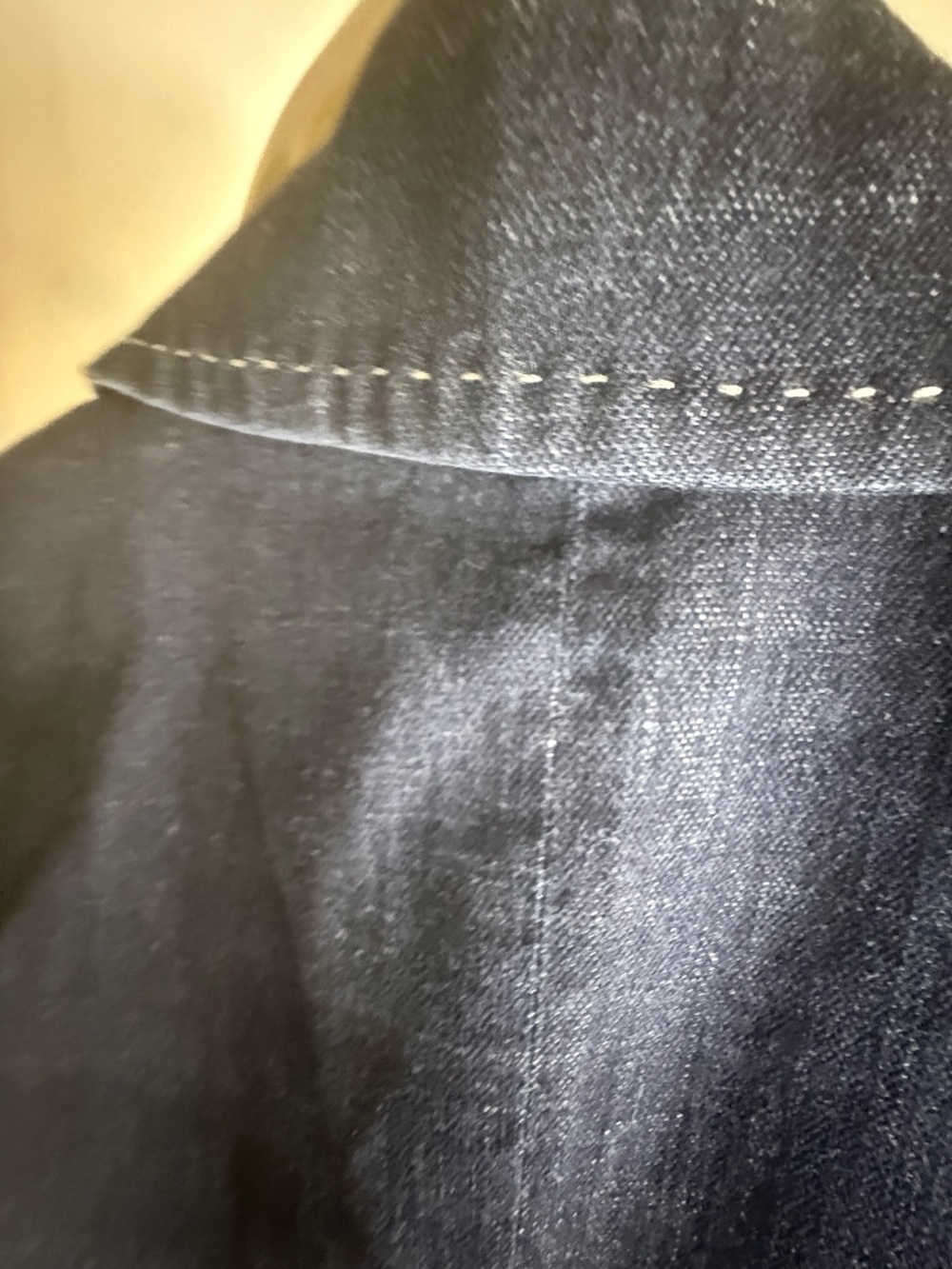 Talbots Dark‎ Wash Denim Blazer | Tailored Chic | Quiet Luxury Petite 2P - Picture 4 of 9
